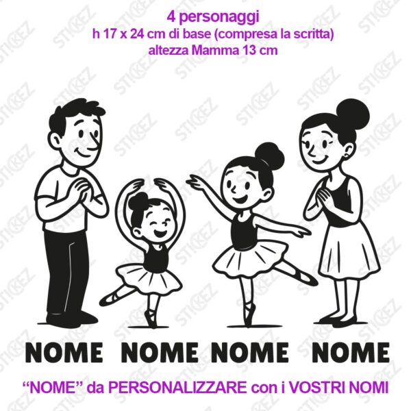 famiglia-ballerine-a-bordo-con-nome-4x famiglia-ballerine-a-bordo-con-nome-4x