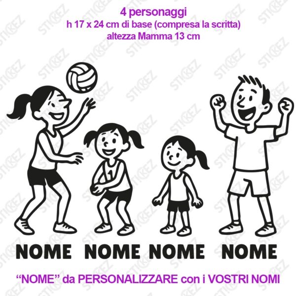 famiglia-pallavolisti-a-bordo-con-nome-4x famiglia-pallavolisti-a-bordo-con-nome-4x