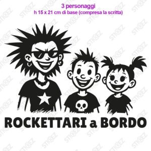 Famiglia Rockettari a bordo 3 personaggi