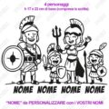 famiglia-gladiatori-a-bordo-personalizzato